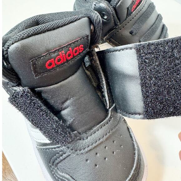 Adidas Boys Black Hoops Mid 2.0 Sneakers H01064 Toddler Size 5K - Picture 7 of 7